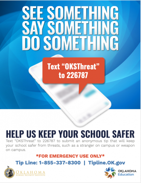 Text “OKS Threat” to 226787